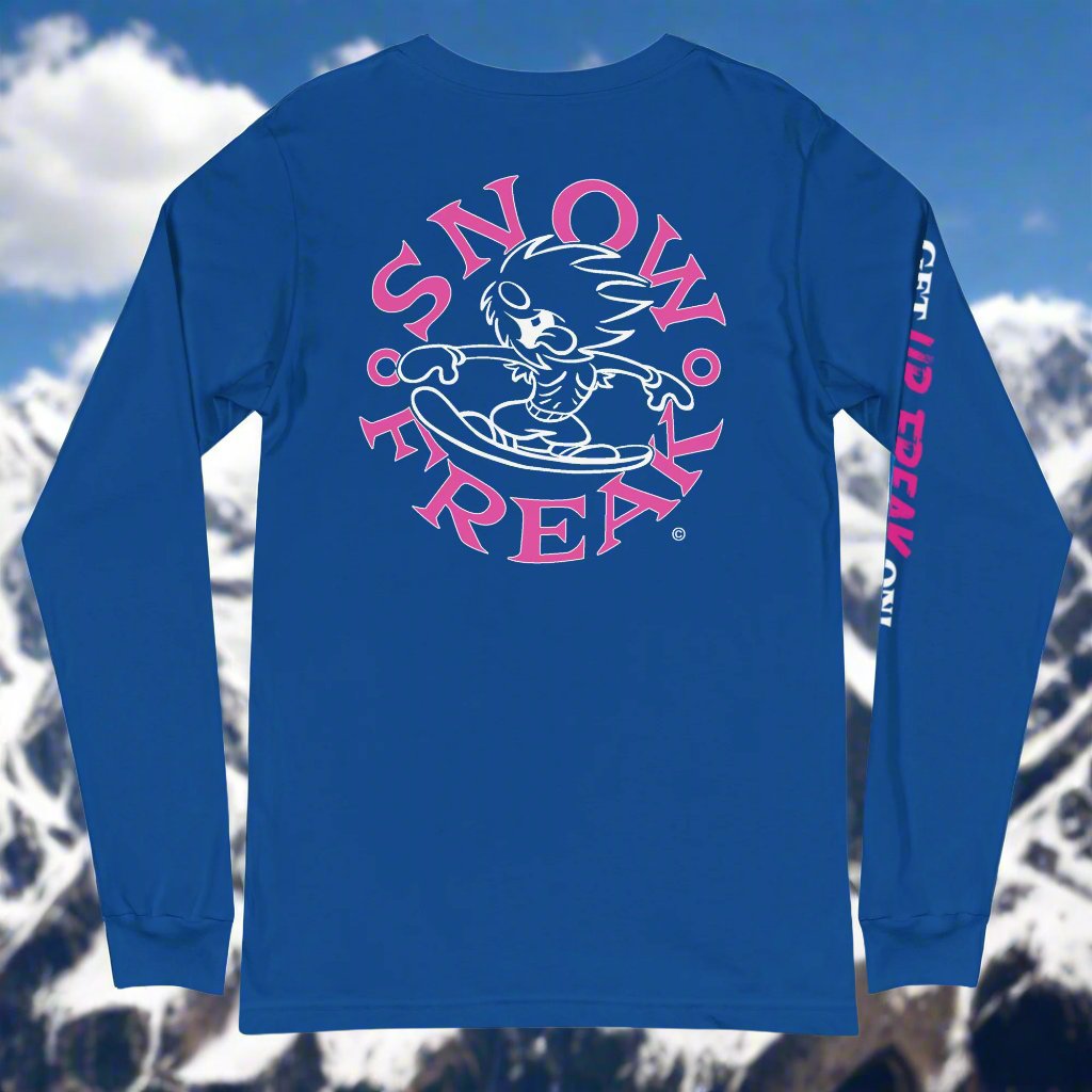 PINK & WHITE SNOW FREAK© LONG SLEEVE TEE