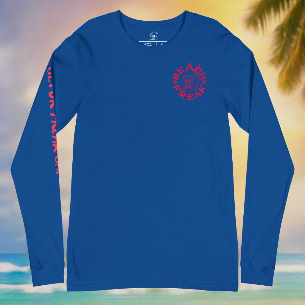 NEON RED BEACH FREAK© LONG SLEEVE TEE