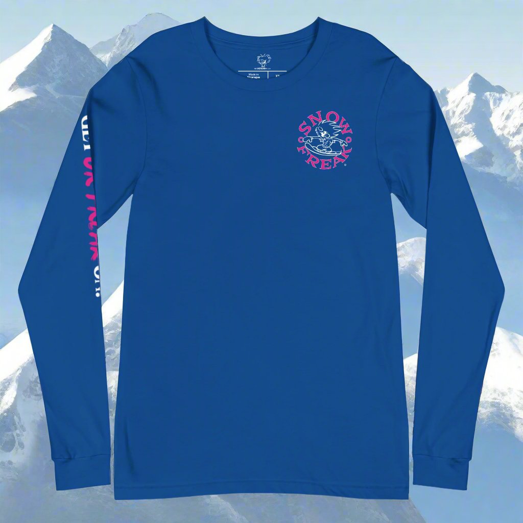 PINK & WHITE SNOW FREAK© LONG SLEEVE TEE