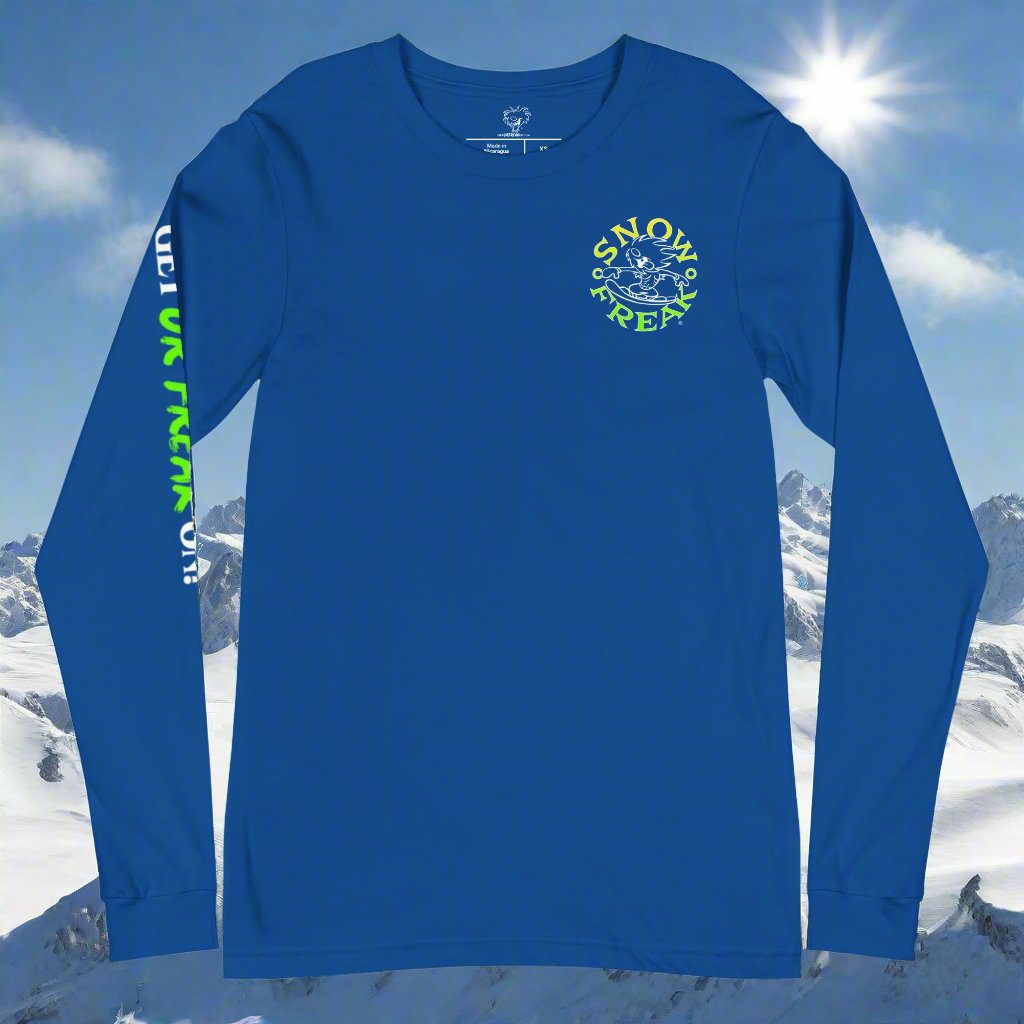 LIME, YELLOW & WHITE SNOW FREAK© LONG SLEEVE TEE