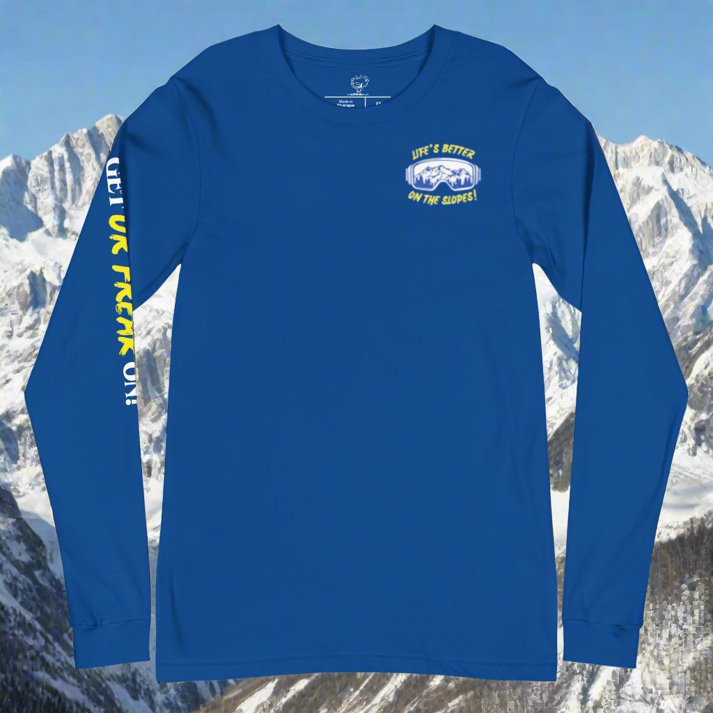 'LIFE'S BETTER ON THE SLOPES' SNOW FREAK© LONG SLEEVE TEE