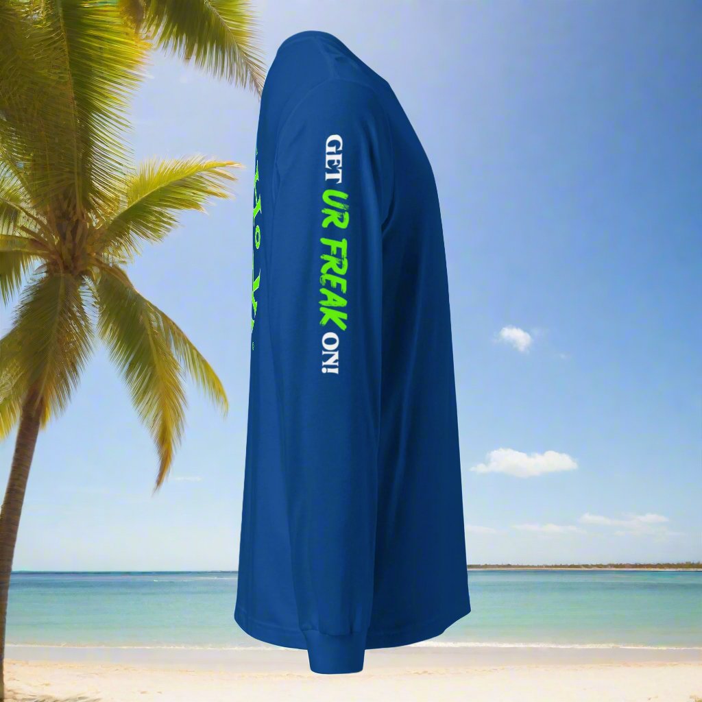 LIME & WHITE BEACH FREAK© LONG SLEEVE TEE