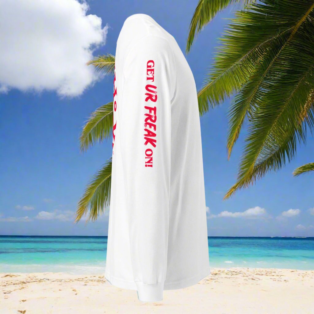 NEON RED BEACH FREAK© LONG SLEEVE TEE