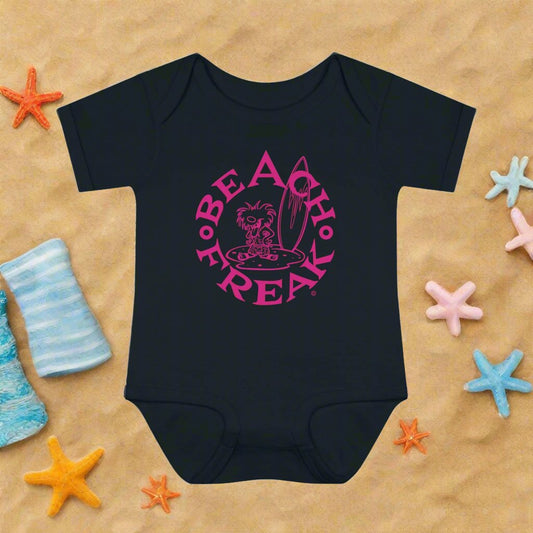 PINK BEACH FREAK© Baby Rib Bodysuit