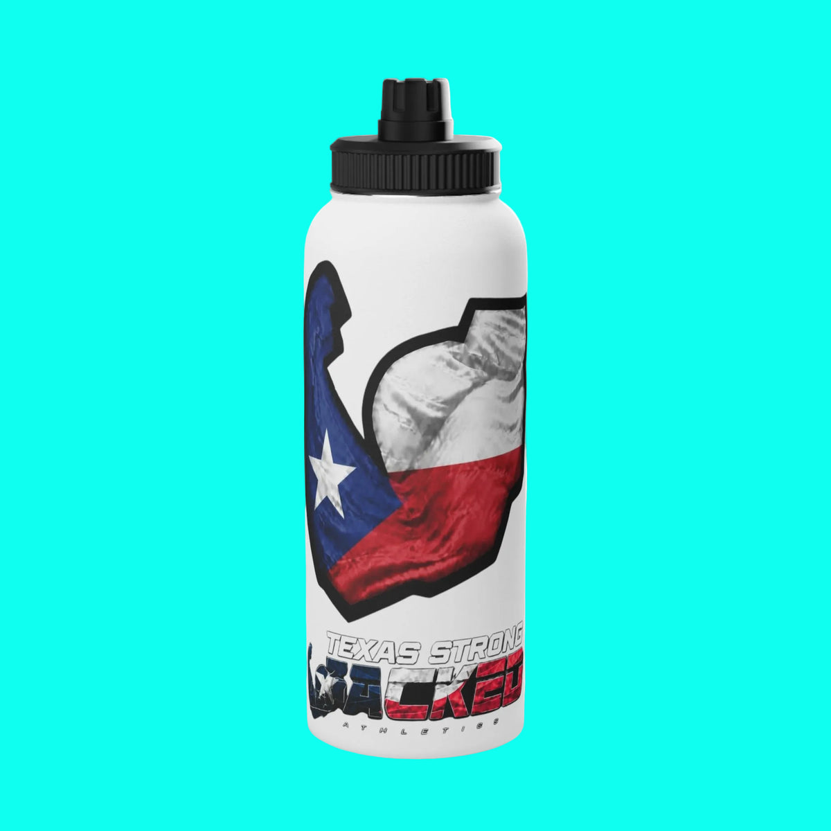 JACKED™ TEXAS 'GET FLEXED' Stainless Steel SPORT Water Bottle