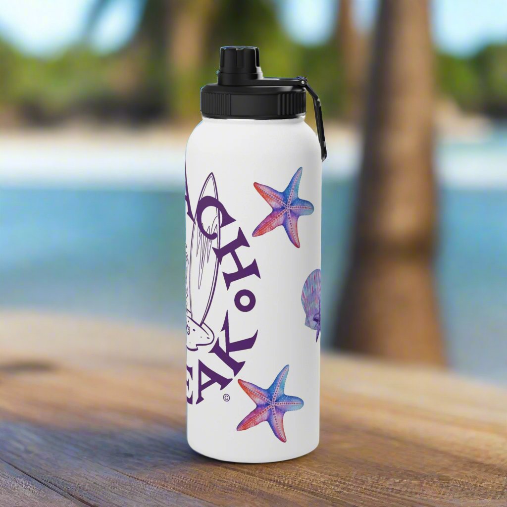 Purple BEACH FREAK© Stainless Steel sport Water Bottle