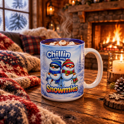 CHILLIN WITH MY SNOWMIES - SNOW FREAK© 15 OZ. MUG