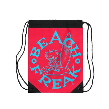 NEON BLUE BEACH FREAK© Drawstring Bag