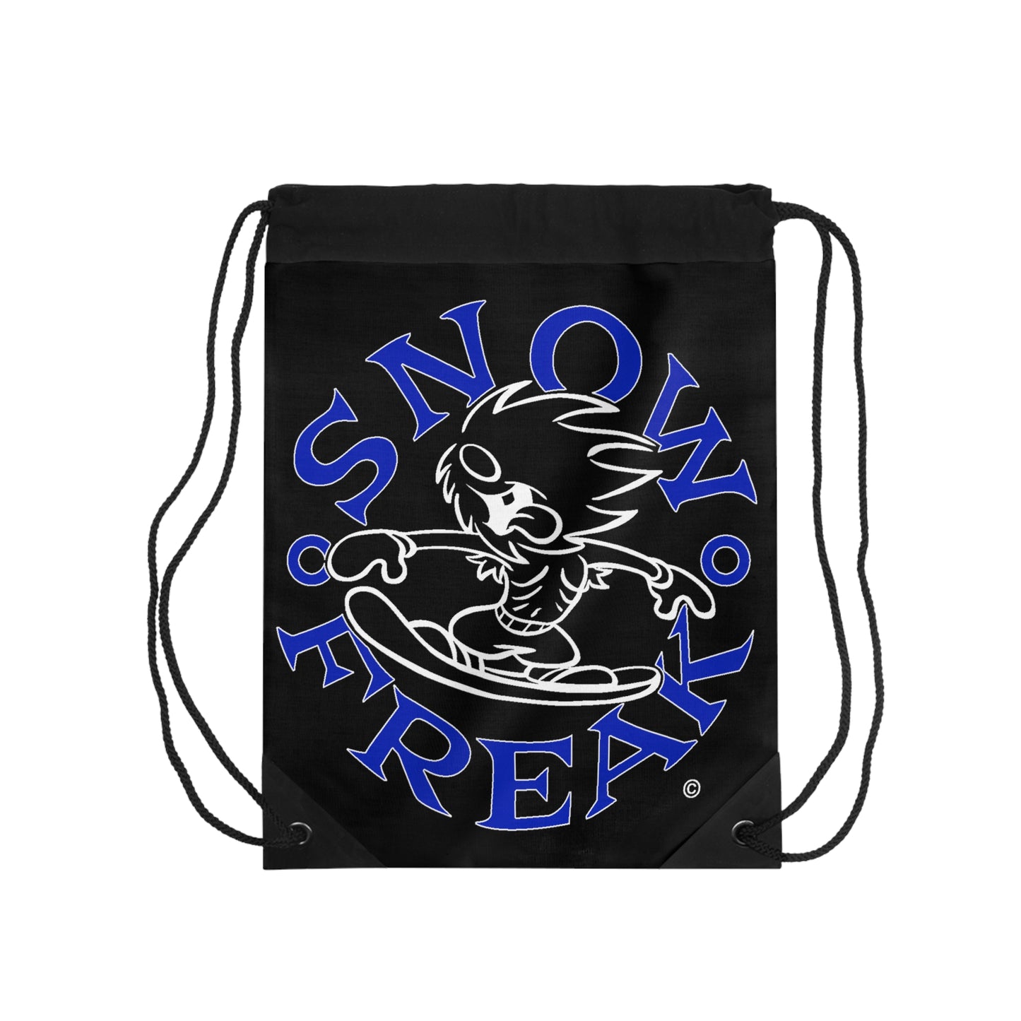 BLUE 'N' WHITE SNOW FREAK© Drawstring Bag