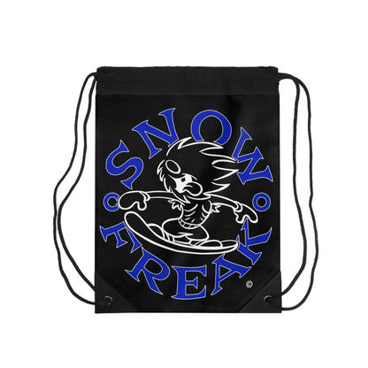 BLUE 'N' WHITE SNOW FREAK© Drawstring Bag