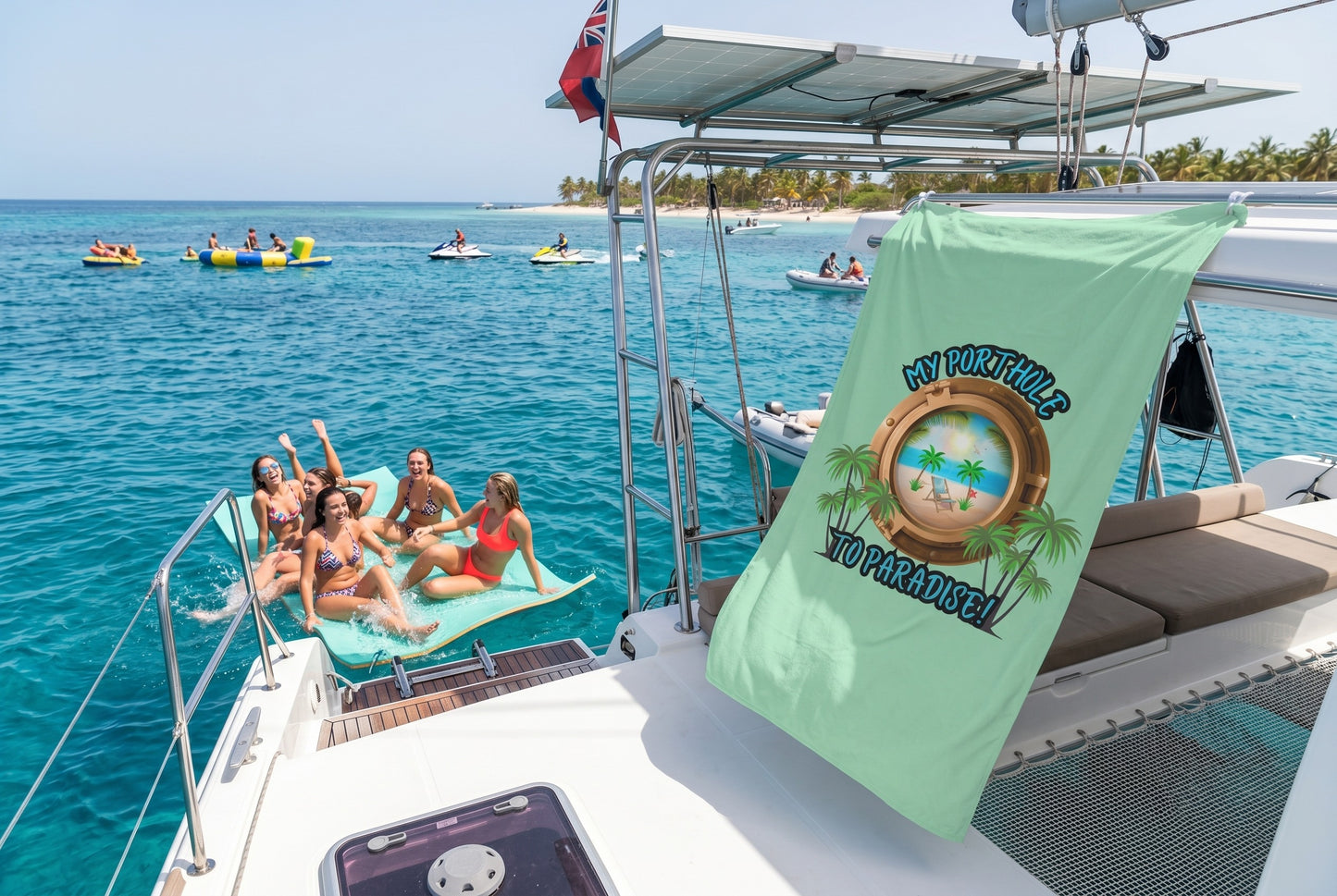 MY PORTHOLE TO PARADISE! - BEACH FREAK© Mink-Cotton Towel