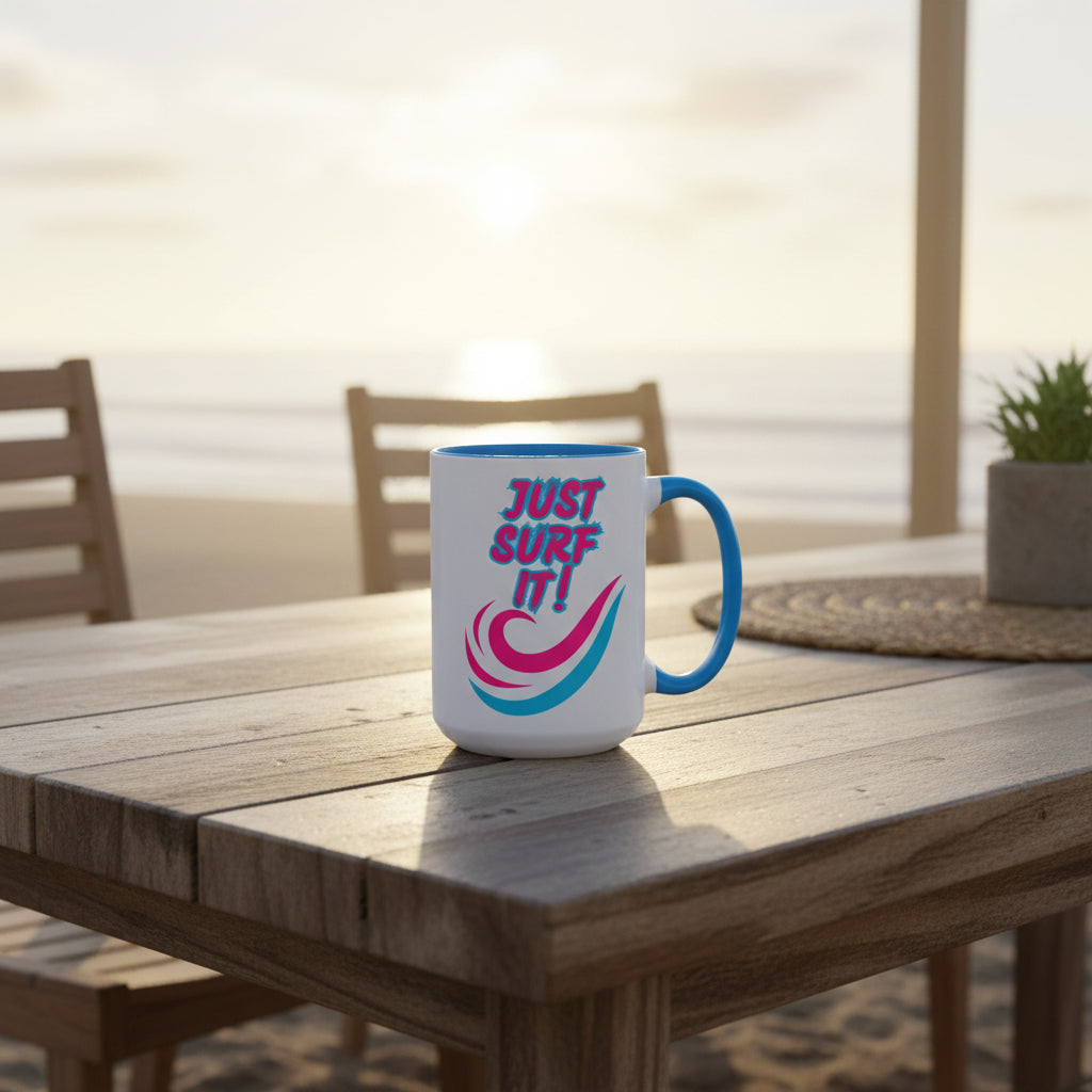 JUST SURF IT! BEACH FREAK© 15 OZ. MUG