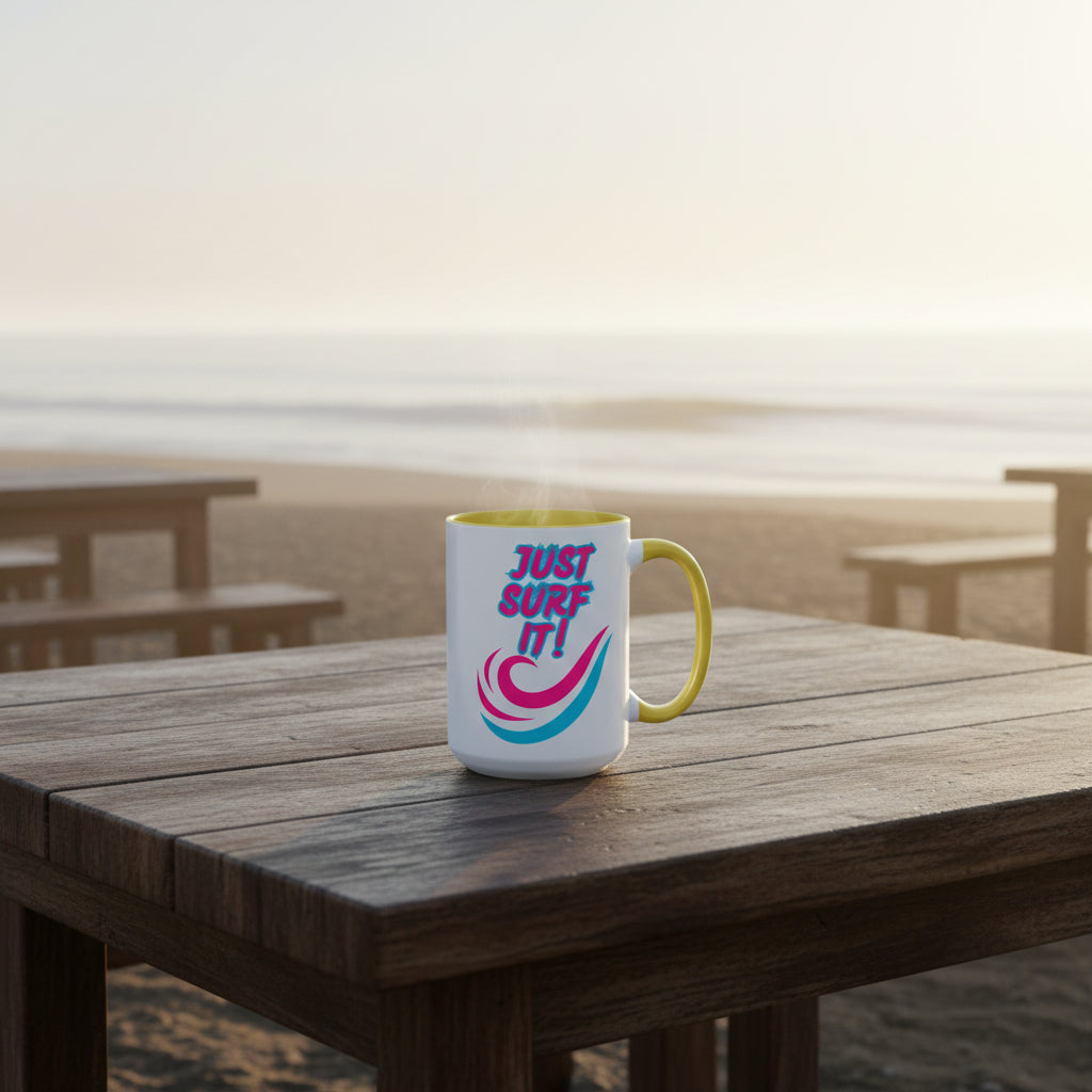 JUST SURF IT! BEACH FREAK© 15 OZ. MUG