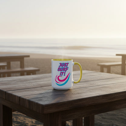 JUST SURF IT! BEACH FREAK© 15 OZ. MUG