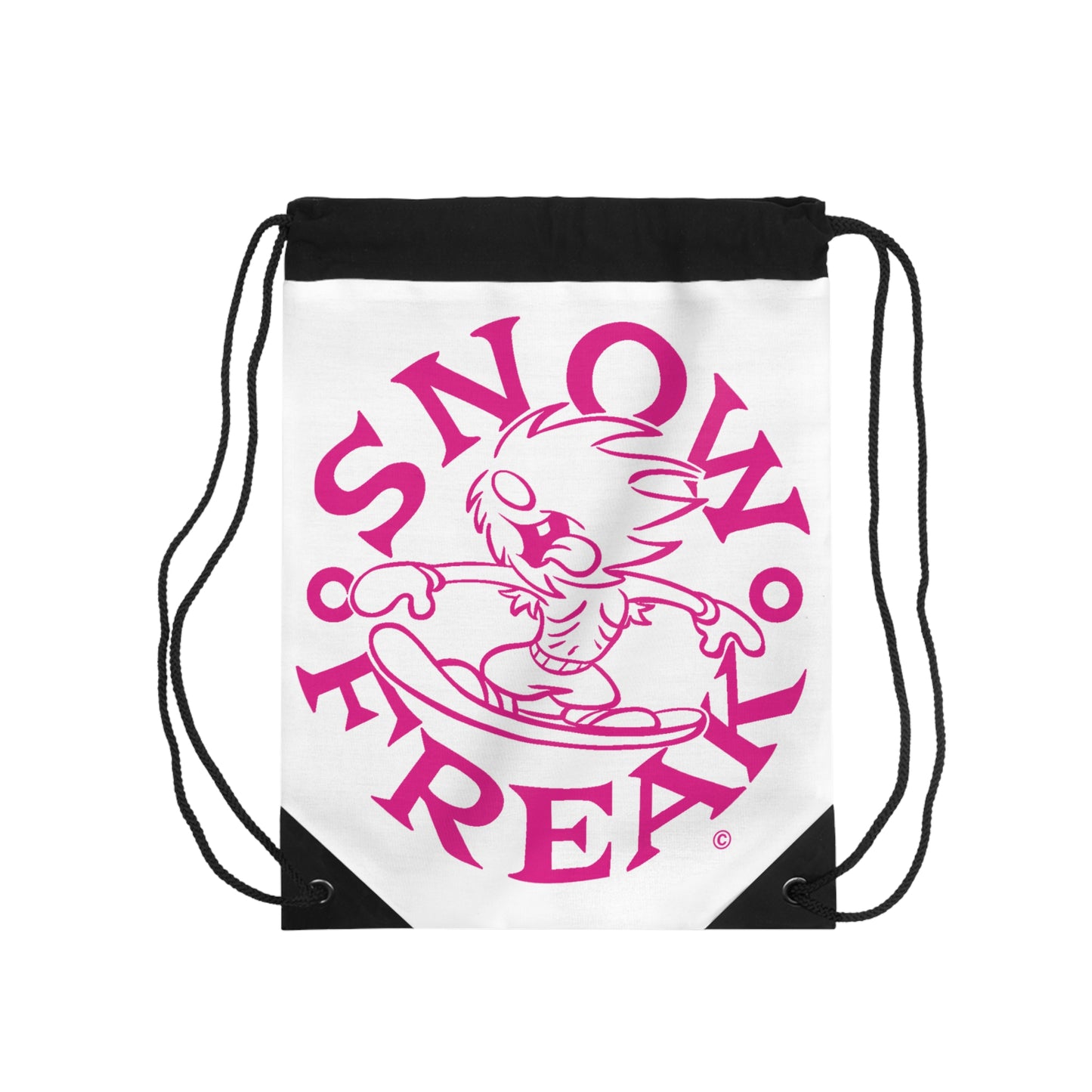 PINK SNOW FREAK© Drawstring Bag