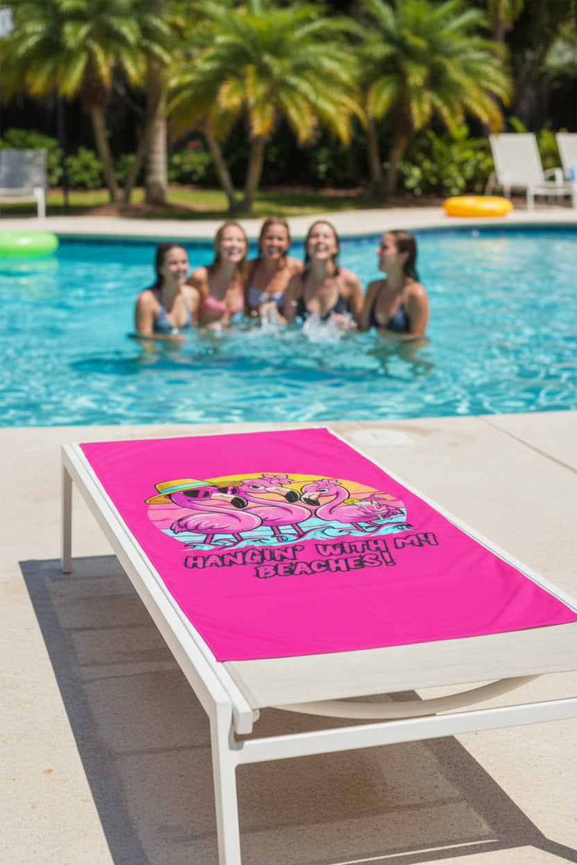HANGIN' WITH MY BEACHES! BEACH FREAK© Mink-Cotton Towel