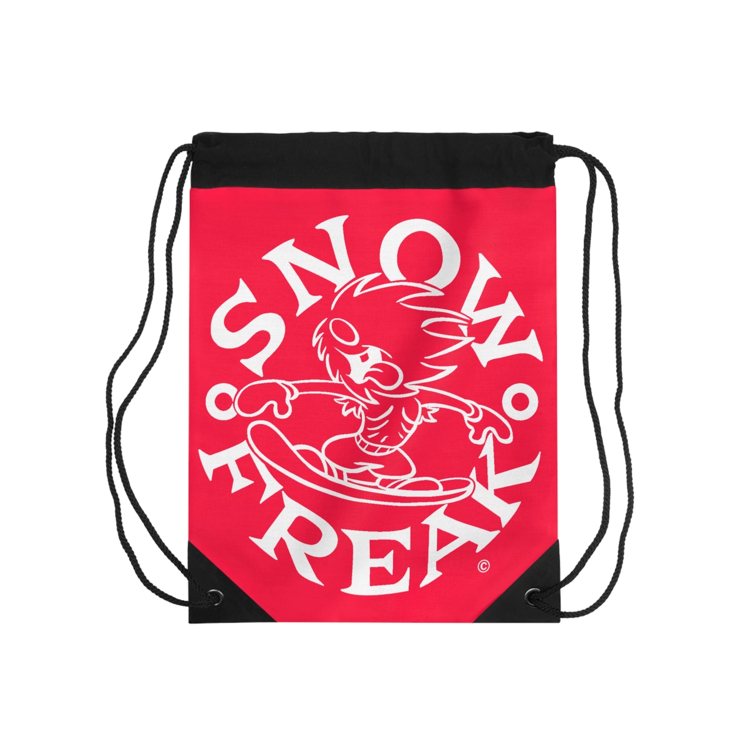 WHITE SNOW FREAK© Drawstring Bag