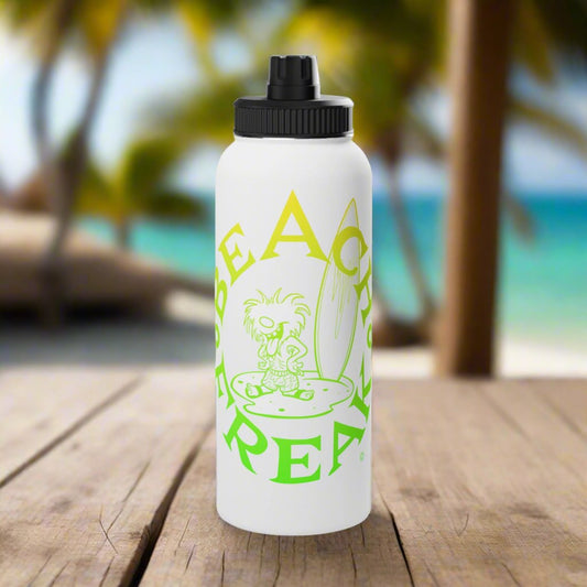 LIME & YELLOW BEACH FREAK© Stainless Steel SPORT Water Bottle