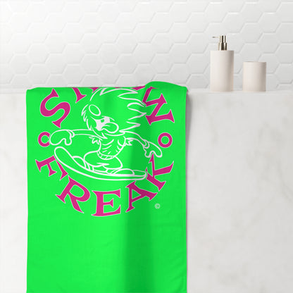 PINK 'N' WHITE SNOW FREAK© Mink-Cotton Towel