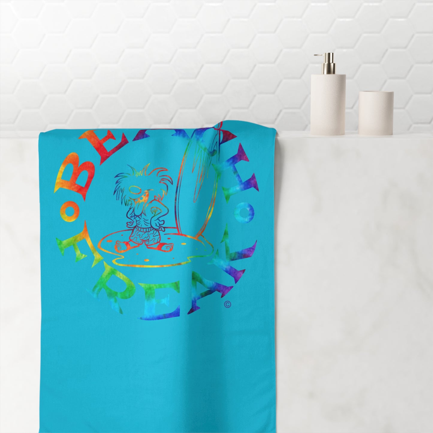 TIE-DYE BEACH FREAK© Mink-Cotton Towel