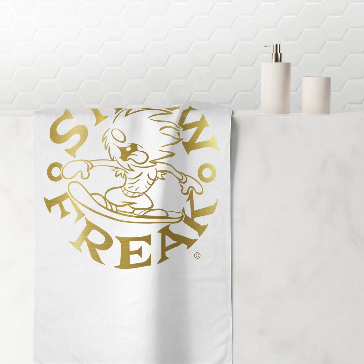 GOLD SNOW FREAK© Mink-Cotton Towel