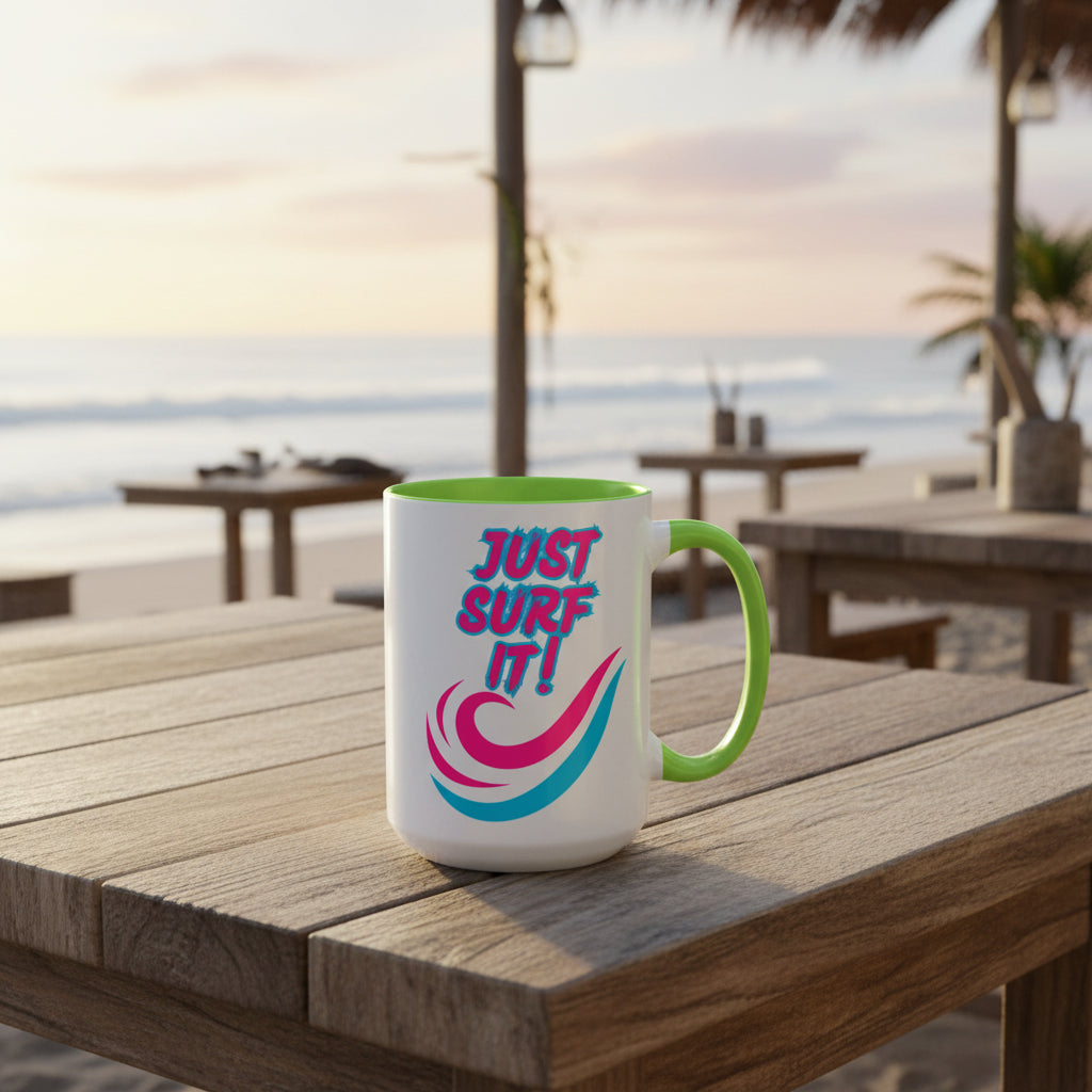 JUST SURF IT! BEACH FREAK© 15 OZ. MUG