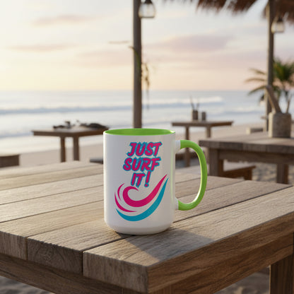 JUST SURF IT! BEACH FREAK© 15 OZ. MUG
