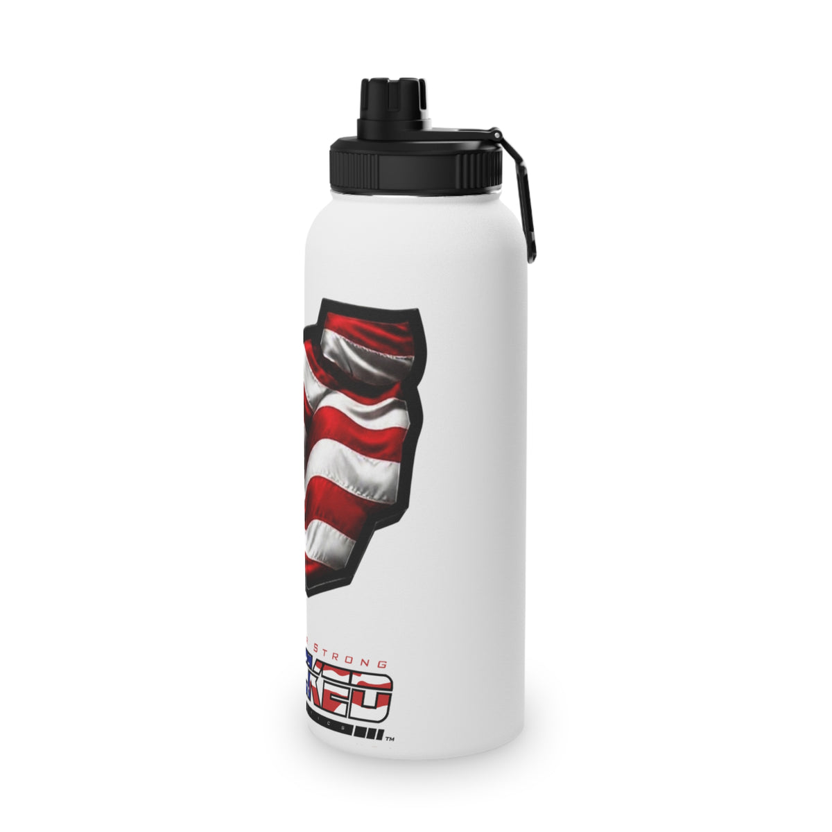 JACKED™ USA 'GET FLEXED' Stainless Steel SPORT Water Bottle