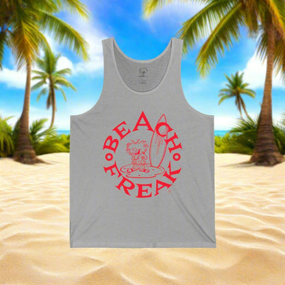 NEON RED BEACH FREAK© JERSEY TANK