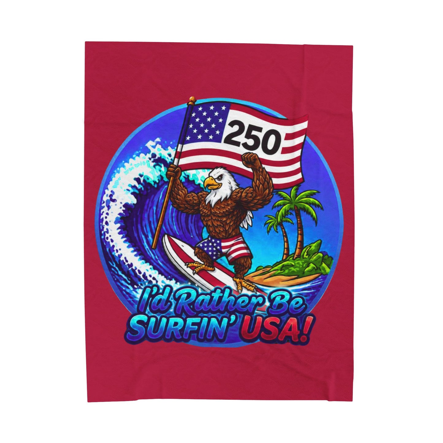 SURFIN' USA FREEDOM 250 LIMITED EDITION - BEACH FREAK© Plush Blanket