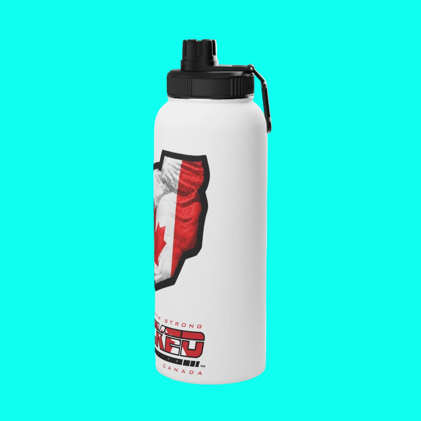 JACKED™ CANADA 'GET FLEXED' Stainless Steel SPORT Water Bottle