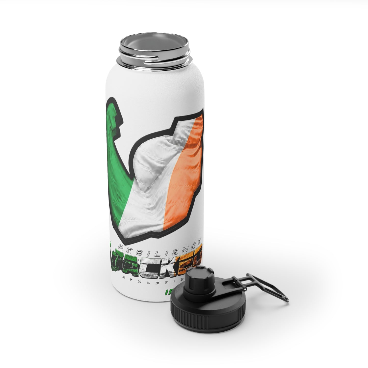 JACKED™ IRELAND 'GET FLEXED' Stainless Steel SPORT Water Bottle