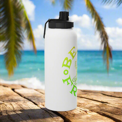 LIME & YELLOW BEACH FREAK© Stainless Steel SPORT Water Bottle