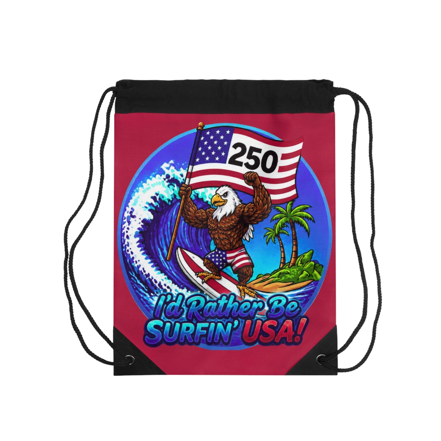 SURFIN' USA BALD EAGLE 250 LIMITED EDITION - BEACH FREAK© Drawstring Bag