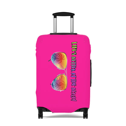 LIFE'S BETTER AT THE BEACH LUGGAGE COVER BY BEACH FREAK©
