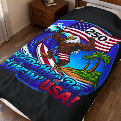 SURFIN' USA FREEDOM 250 LIMITED EDITION - BEACH FREAK© Plush Blanket