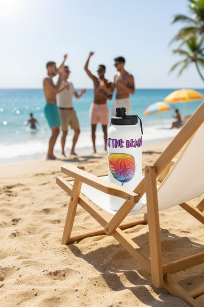 LIFE'S BETTER AT THE BEACH  - BEACH FREAK© Stainless Steel SPORT Water Bottle
