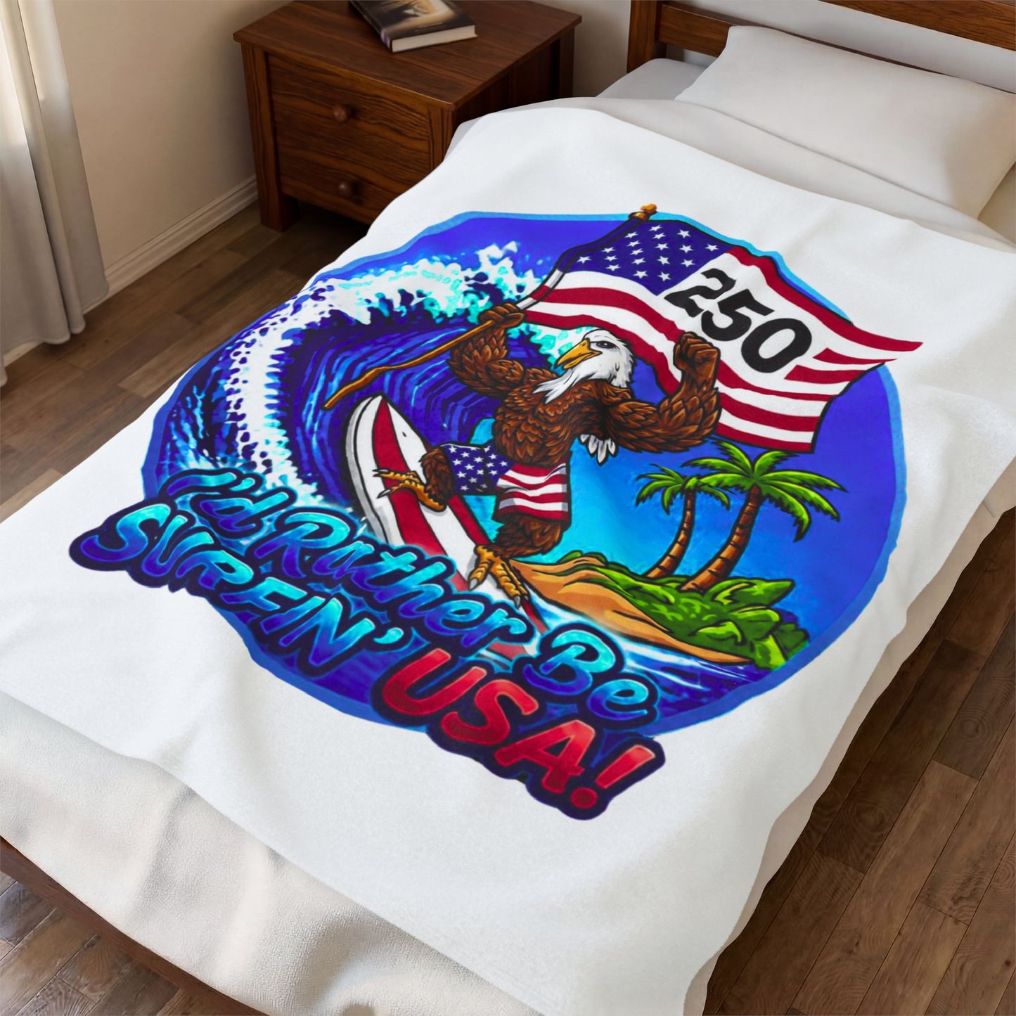 SURFIN' USA FREEDOM 250 LIMITED EDITION - BEACH FREAK© Plush Blanket