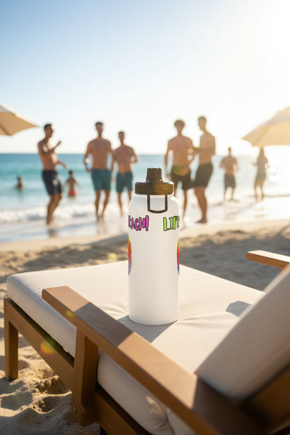 LIFE'S BETTER AT THE BEACH  - BEACH FREAK© Stainless Steel SPORT Water Bottle