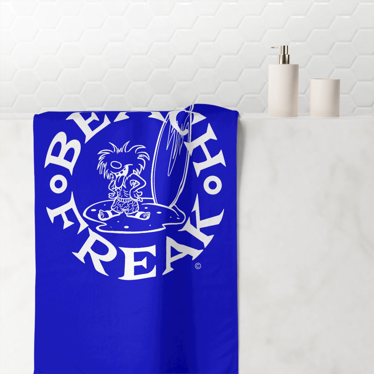 WHITE BEACH FREAK© Mink-Cotton Towel