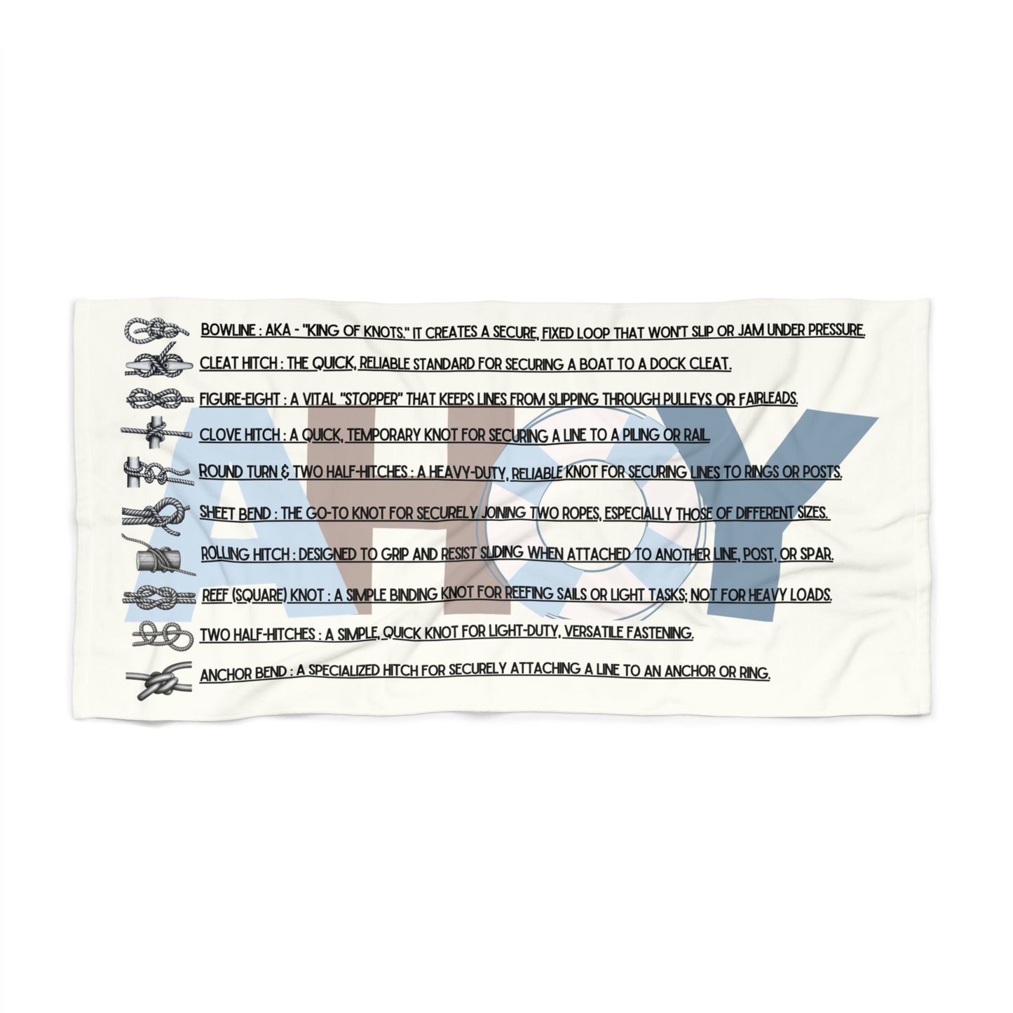 Copy of KNOTTY BY NATURE - BEACH FREAK© MUY GRANDE MINK COTTON TOWEL