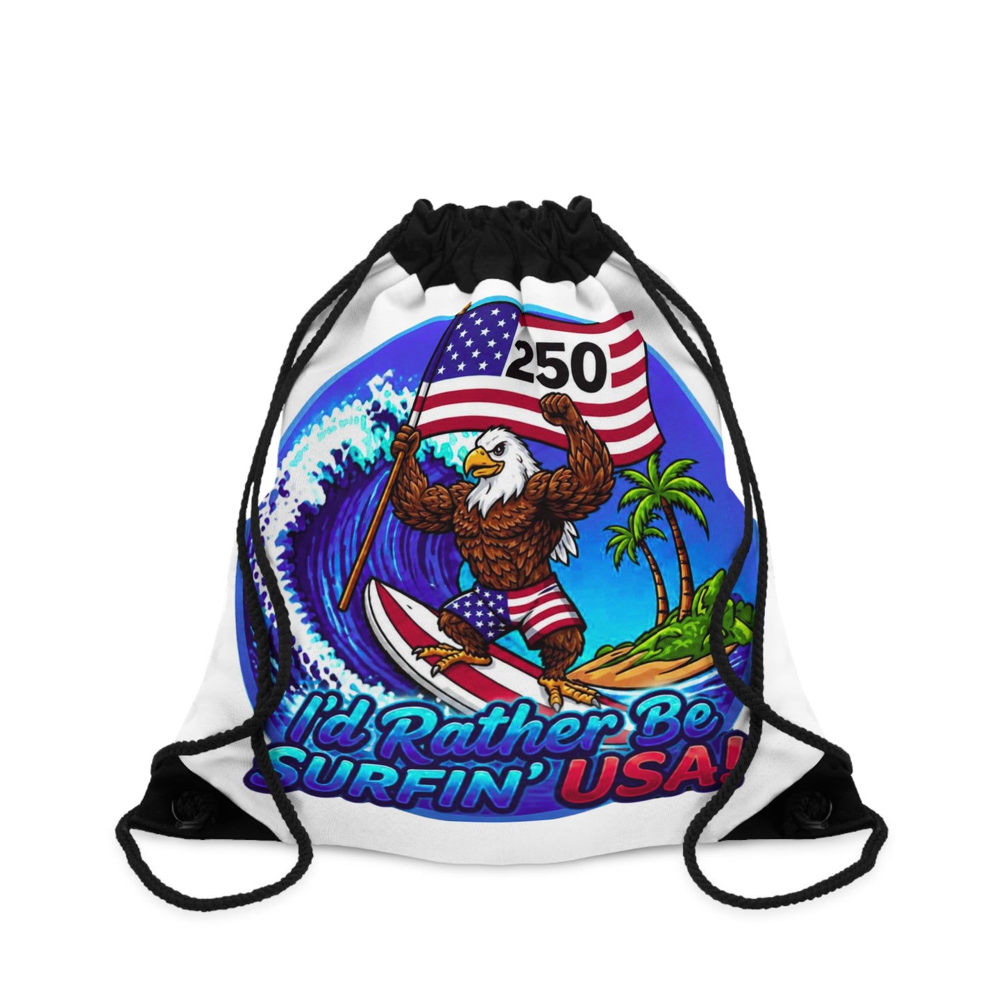 SURFIN' USA BALD EAGLE 250 LIMITED EDITION - BEACH FREAK© Drawstring Bag
