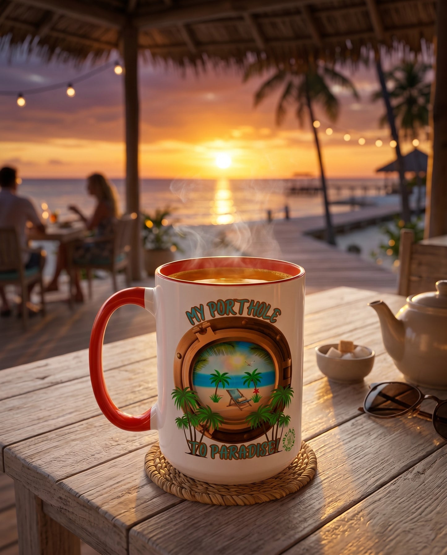 MY PORTHOLE TO PARADISE - BEACH FREAK© 15 OZ. MUG