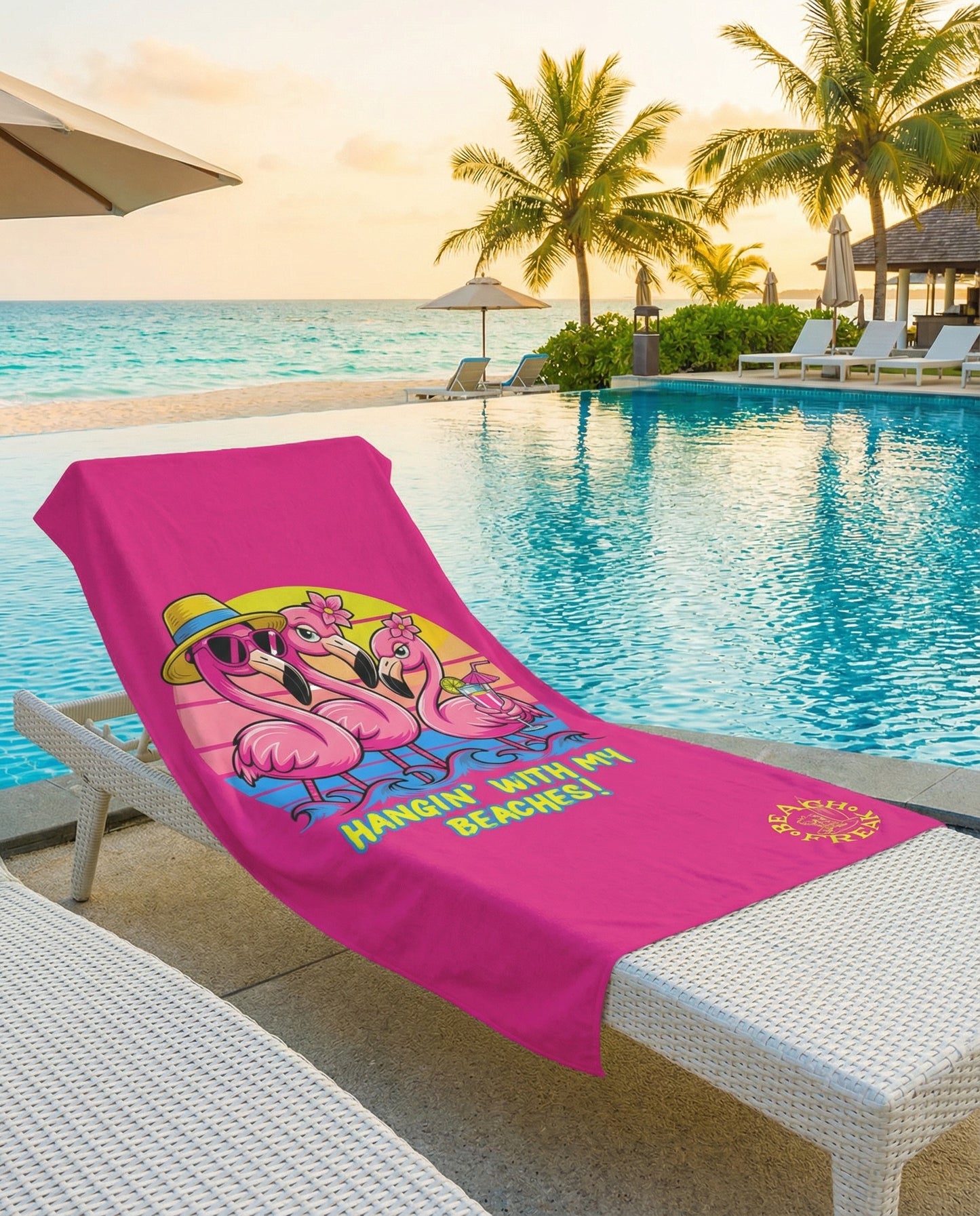 HANGIN' WITH MY BEACHES! BEACH FREAK© Mink-Cotton Towel