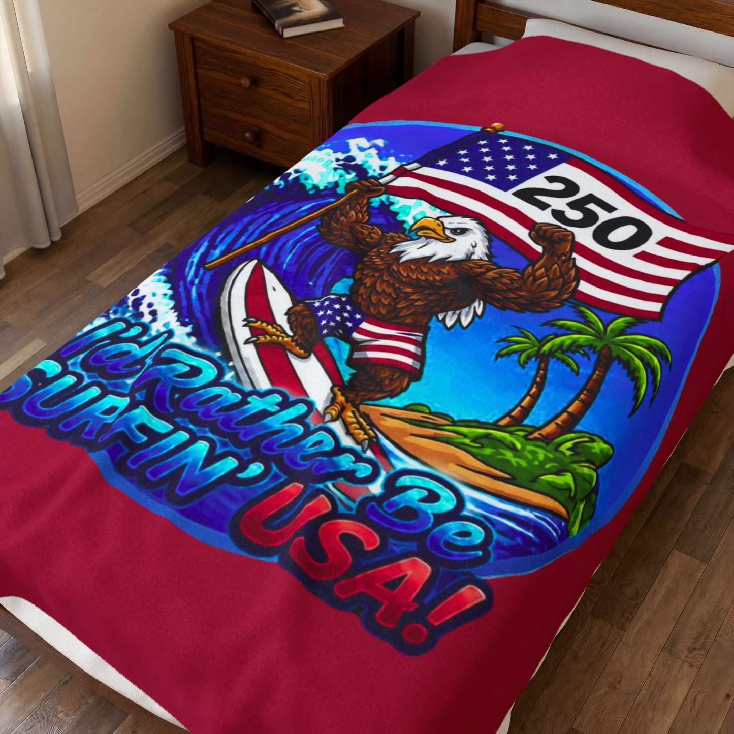 SURFIN' USA FREEDOM 250 LIMITED EDITION - BEACH FREAK© Plush Blanket