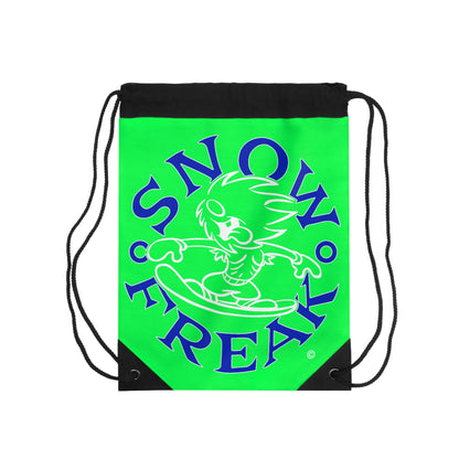 BLUE 'N' WHITE SNOW FREAK© Drawstring Bag