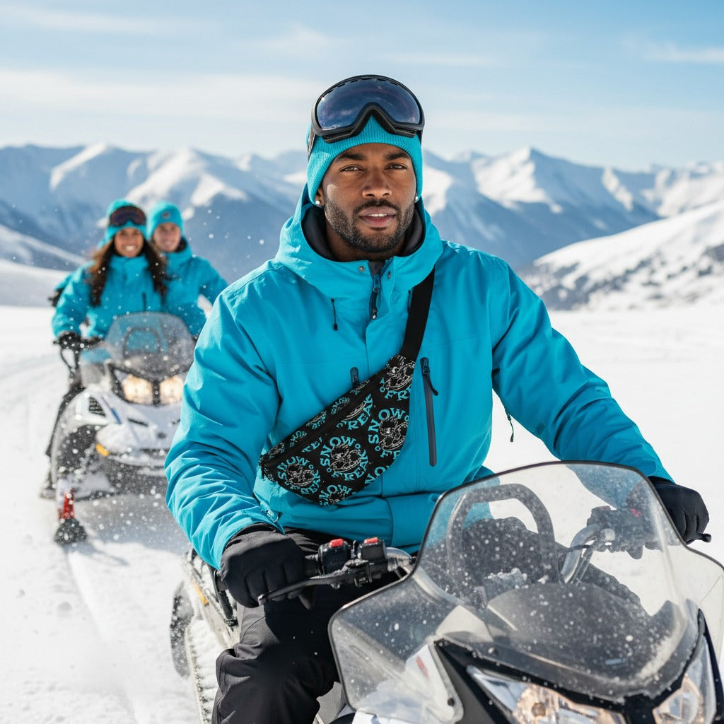 NEON BLUE 'N' WHITE SNOW FREAK© FANNY PAK