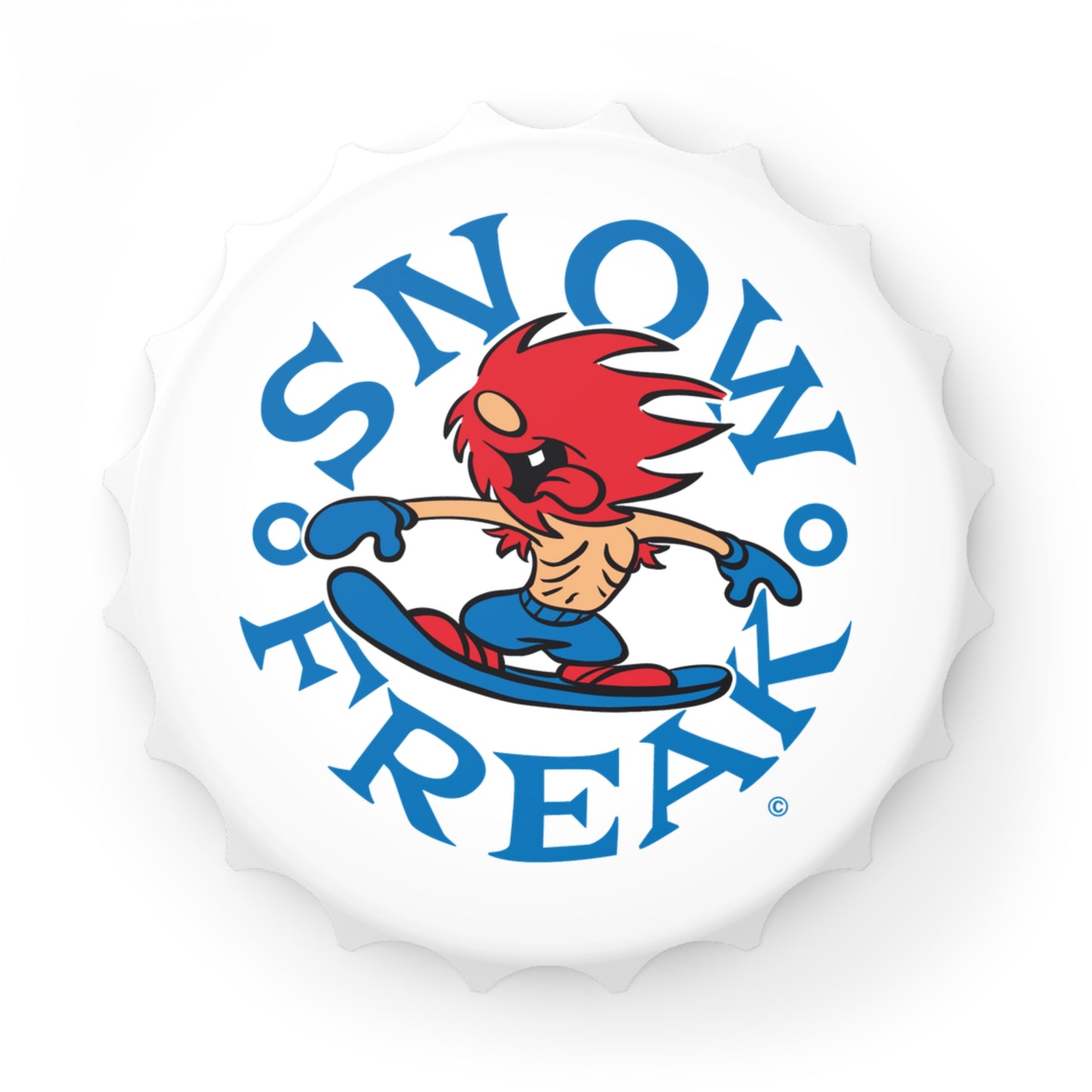 DRAFT: DO NTO PUBLISH - SNOW FREAK© Magnetic Bottle Opener - The Original FREAK!