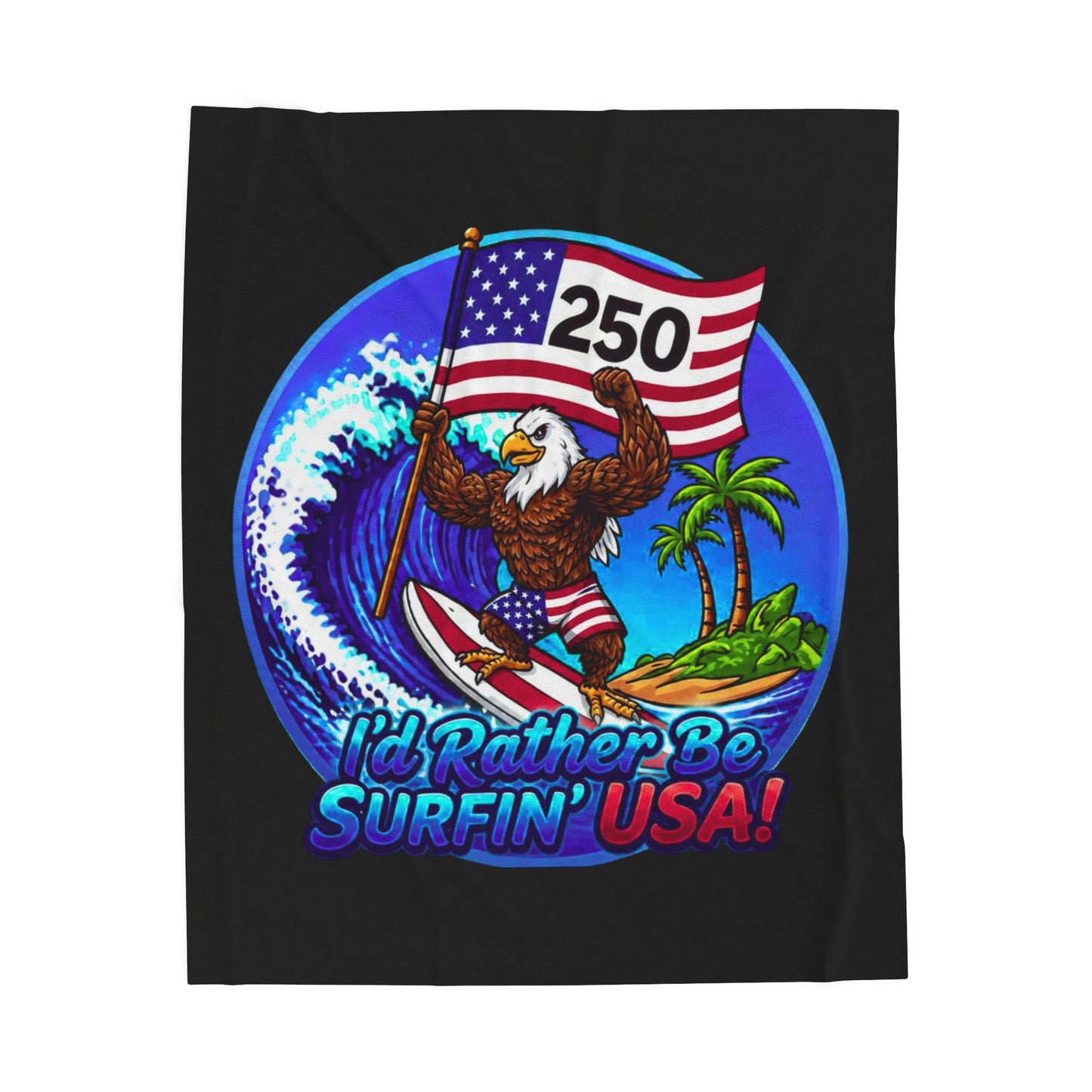 SURFIN' USA FREEDOM 250 LIMITED EDITION - BEACH FREAK© Plush Blanket