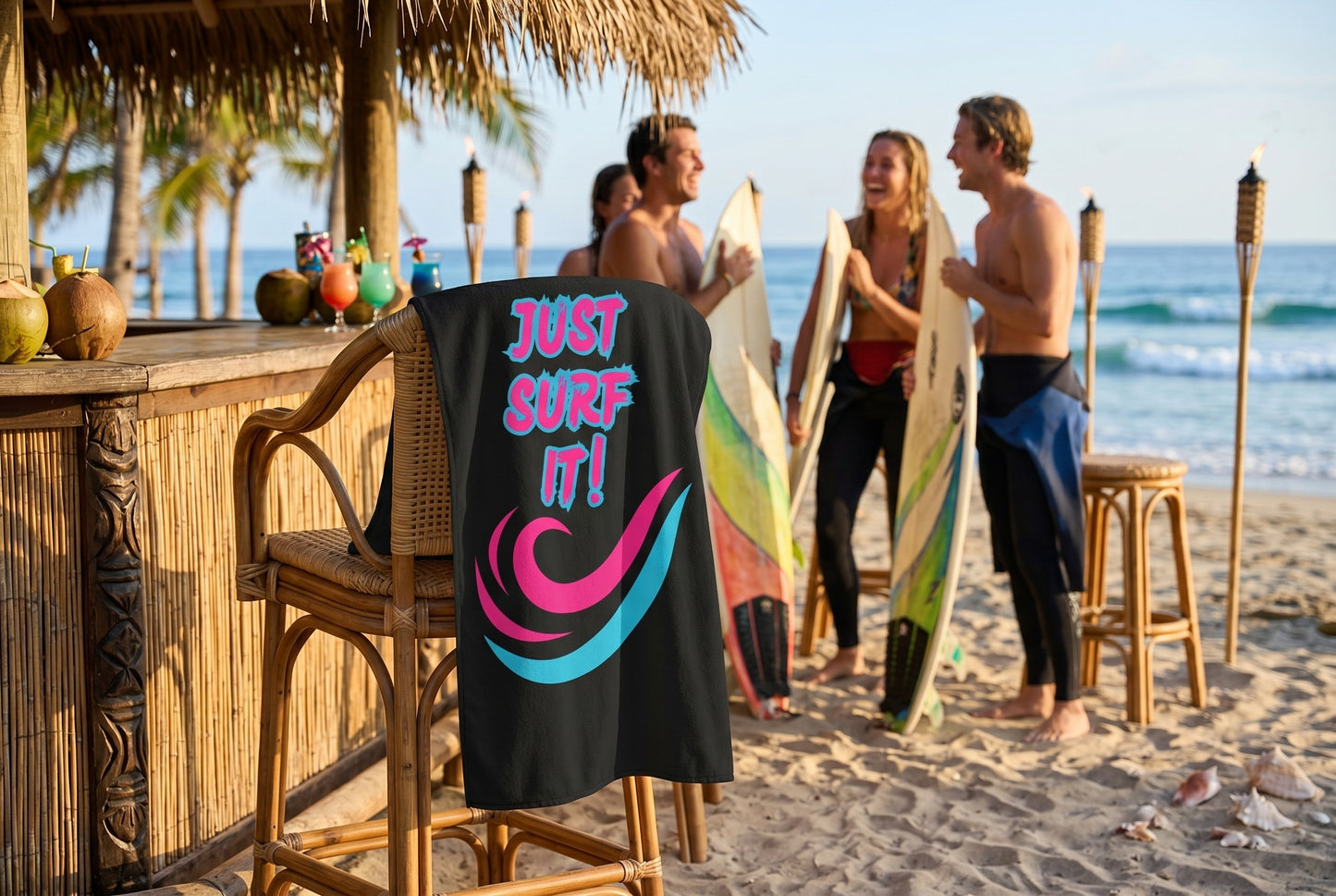 JUST SURF IT! - BEACH FREAK© Mink-Cotton Towel